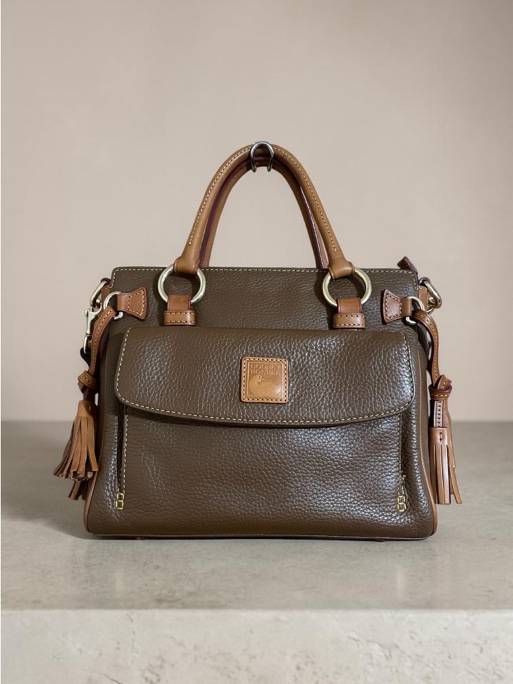 Dooney & Bourke Florentine Crossbody Pebbled Leather Satchel